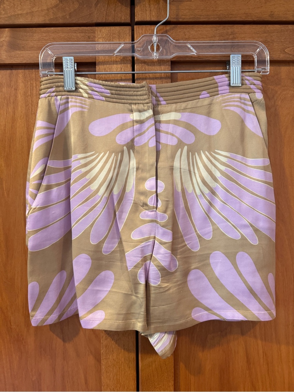 Alexis Florenzia Short Beige & Lilac Printed Shorts